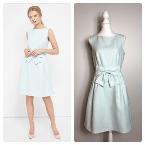 Ted Baker Blue Bow-Embellished Crepe Dress 6